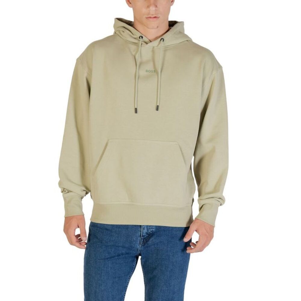 Hugo Boss Green Cotton Men's Hoodie